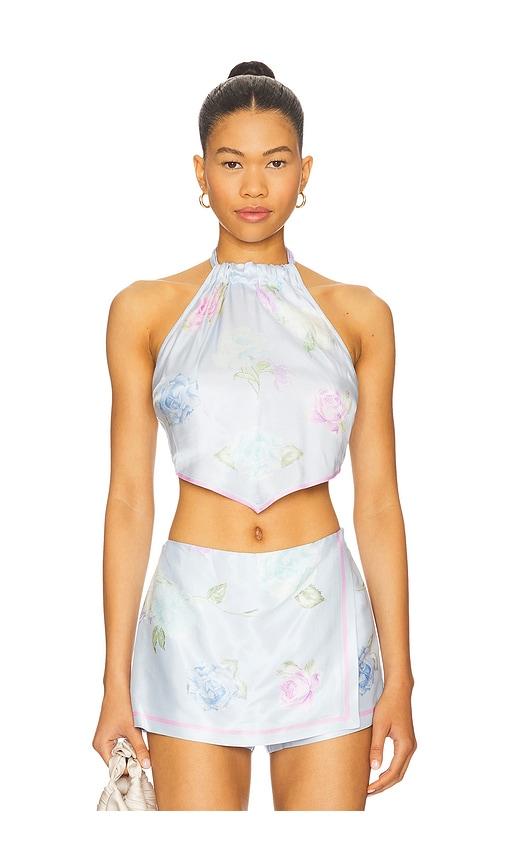 LoveShackFancy Hollison Top in Baby Blue by LOVESHACKFANCY