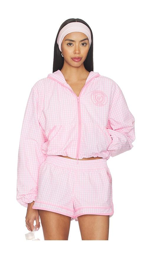 LoveShackFancy Kariana Hoodie in Pink by LOVESHACKFANCY