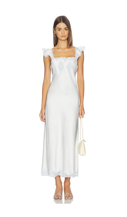 LoveShackFancy Karmine Dress in Baby Blue by LOVESHACKFANCY