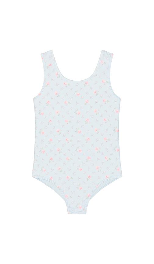LoveShackFancy Kids Aldora Swimsuit in Baby Blue by LOVESHACKFANCY