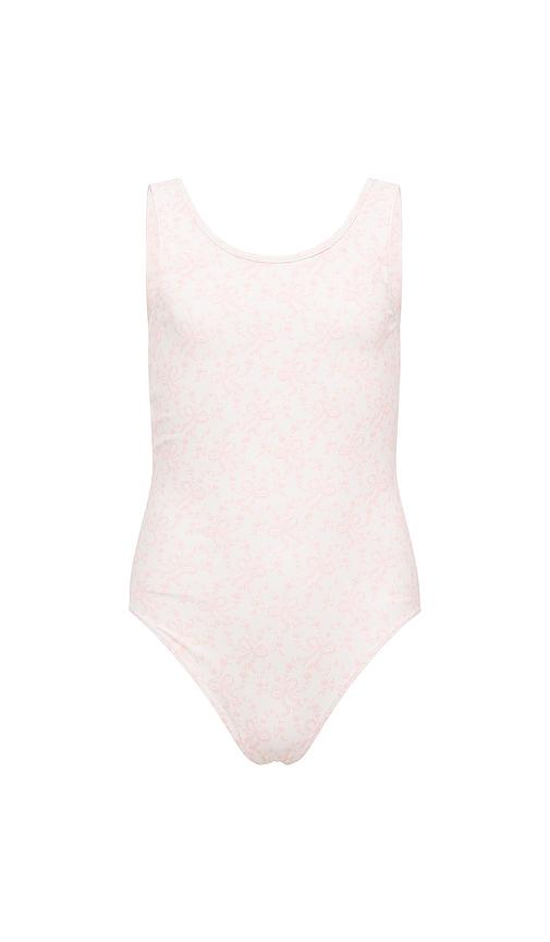 LoveShackFancy Kids Aldora Swimsuit in Pink by LOVESHACKFANCY