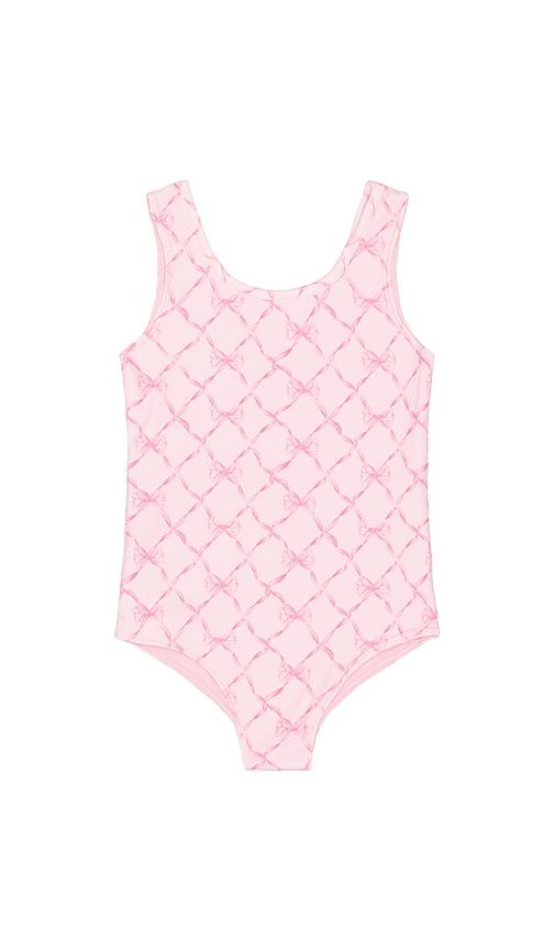 LoveShackFancy Kids Aldora Swimsuit in Pink by LOVESHACKFANCY