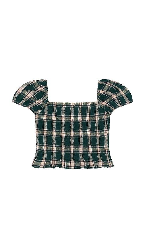 LoveShackFancy Kids Fabielle Top in Green by LOVESHACKFANCY