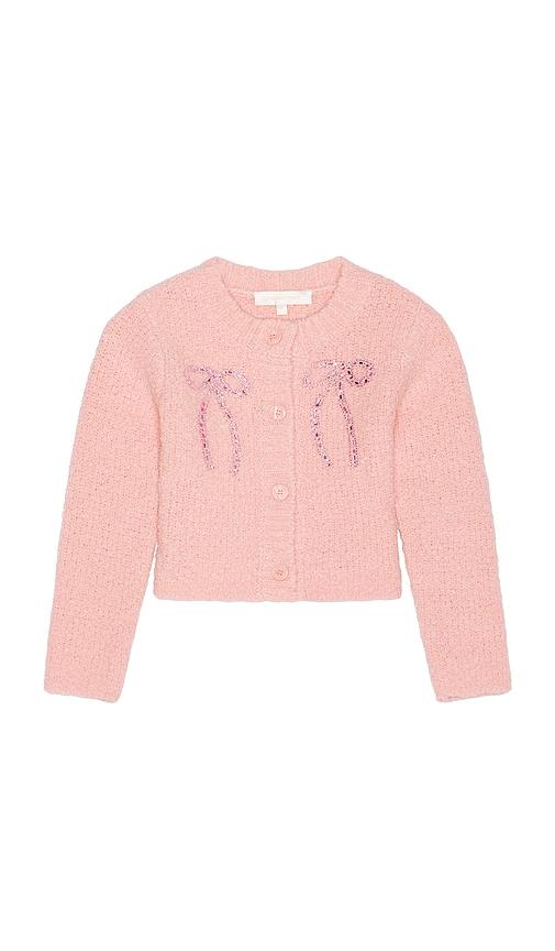 LoveShackFancy Kids Journelle Cardi in Pink by LOVESHACKFANCY