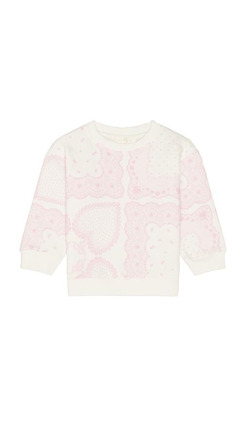 LoveShackFancy Kids Mini Leila Pullover in Pink by LOVESHACKFANCY