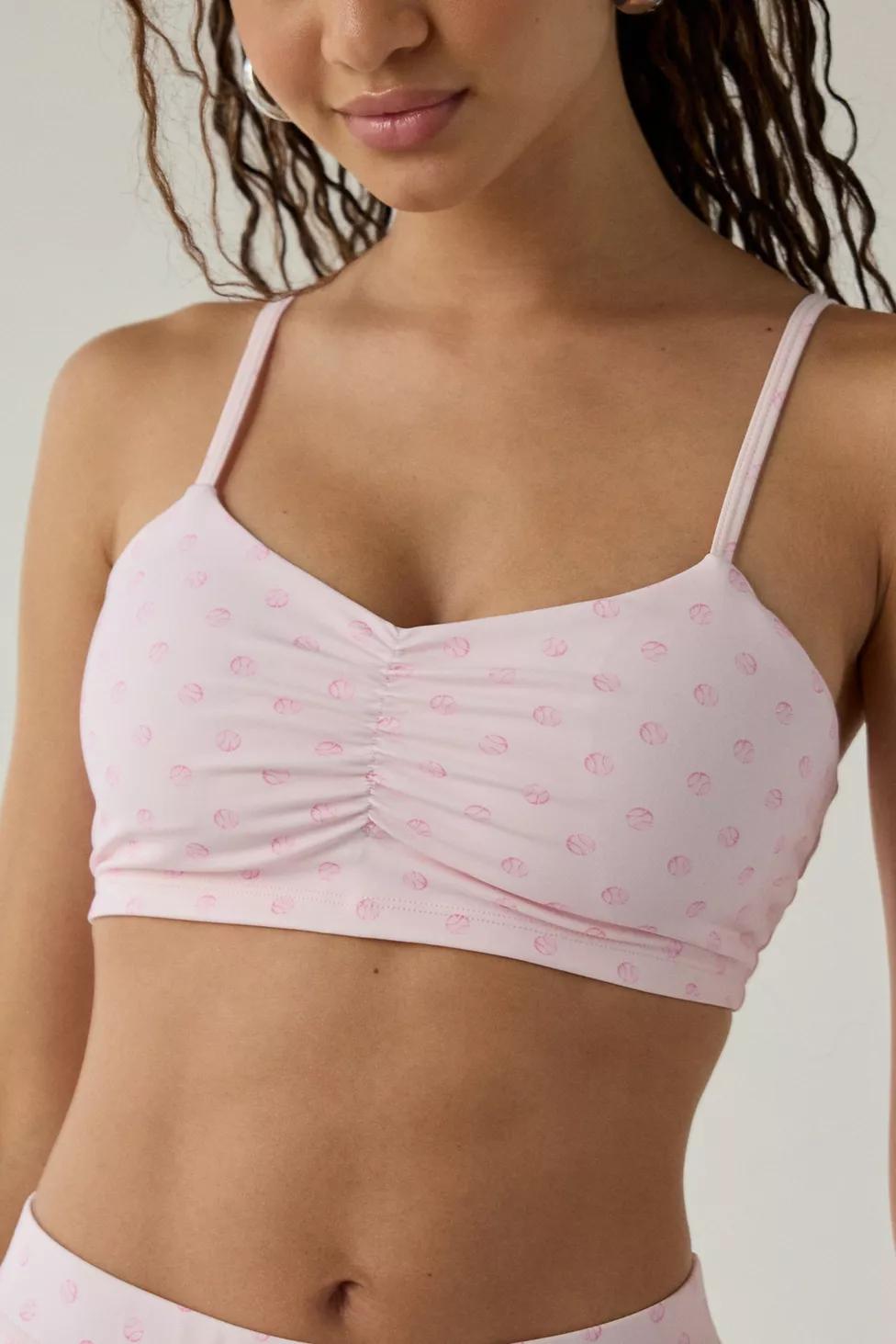 LoveShackFancy Lenna Cinch-Front Sports Bra by LOVESHACKFANCY LoveShackFancy Lenna Cinch-Front Sports Bra by LOVESHACKFANCY