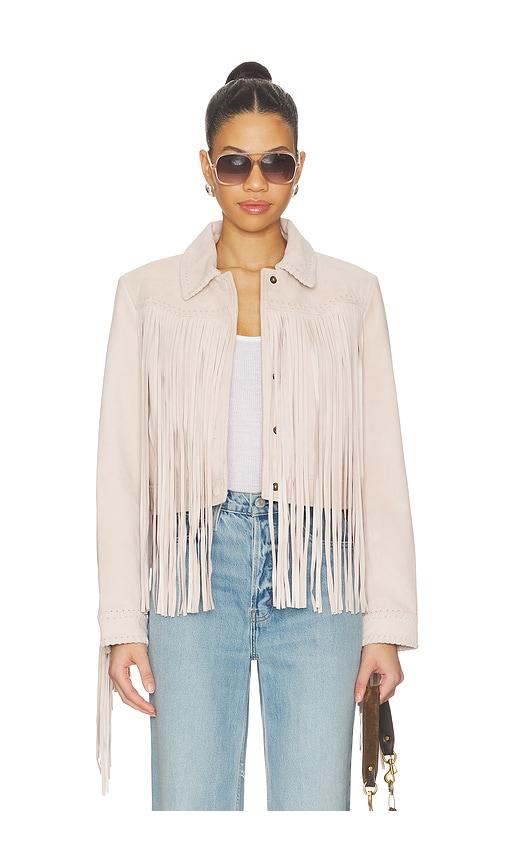 LoveShackFancy Maelis Jacket in Rose by LOVESHACKFANCY