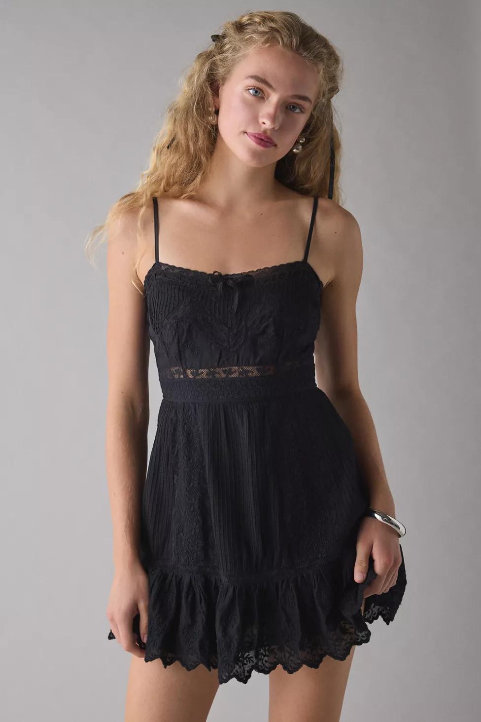 LoveShackFancy Maera Lace Trimmed Mini Dress by LOVESHACKFANCY