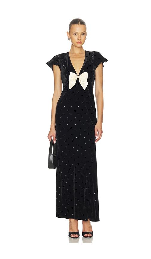 LoveShackFancy Melora Dress in Black by LOVESHACKFANCY