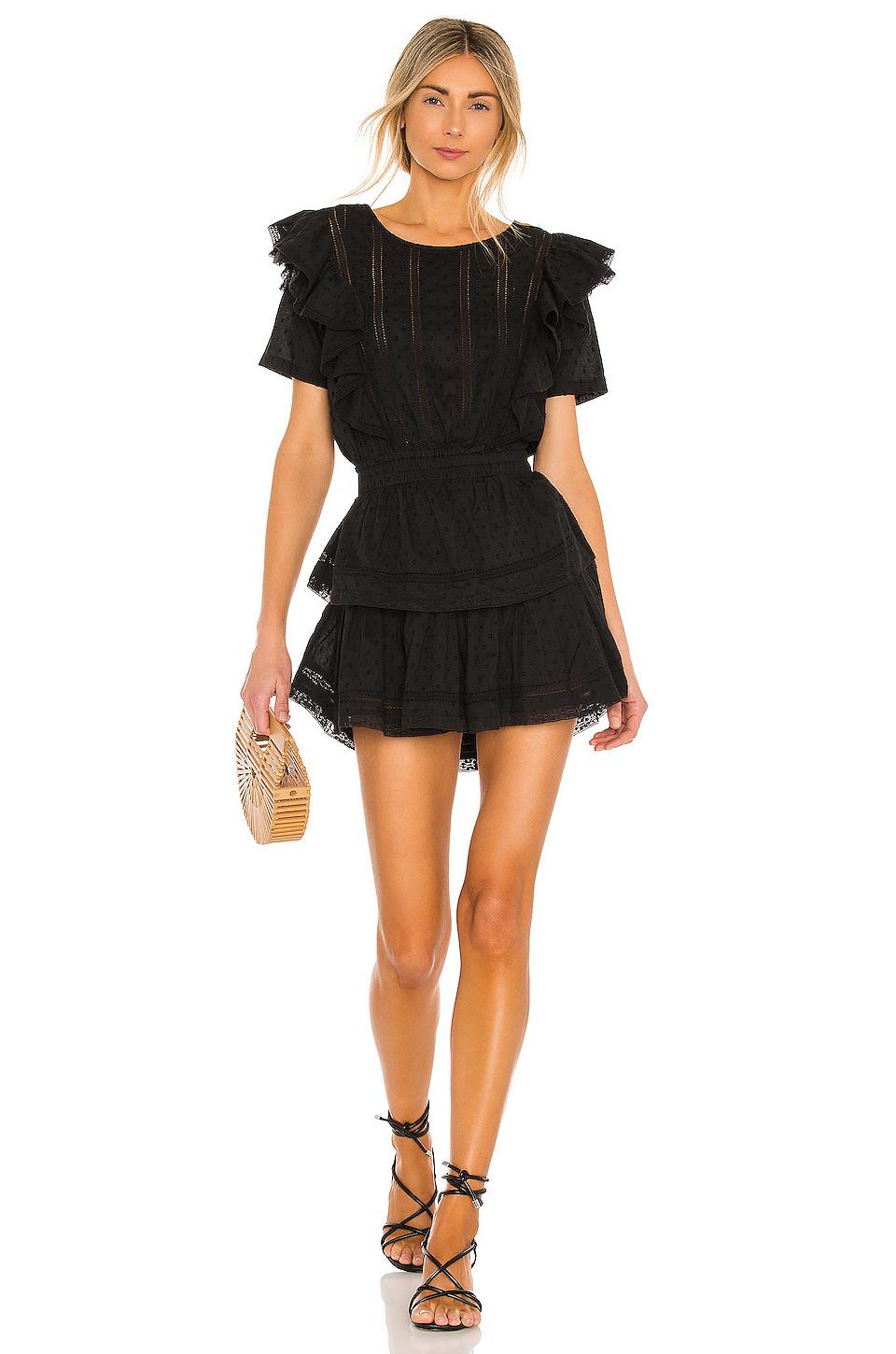 LoveShackFancy Natasha Dress in Black by LOVESHACKFANCY
