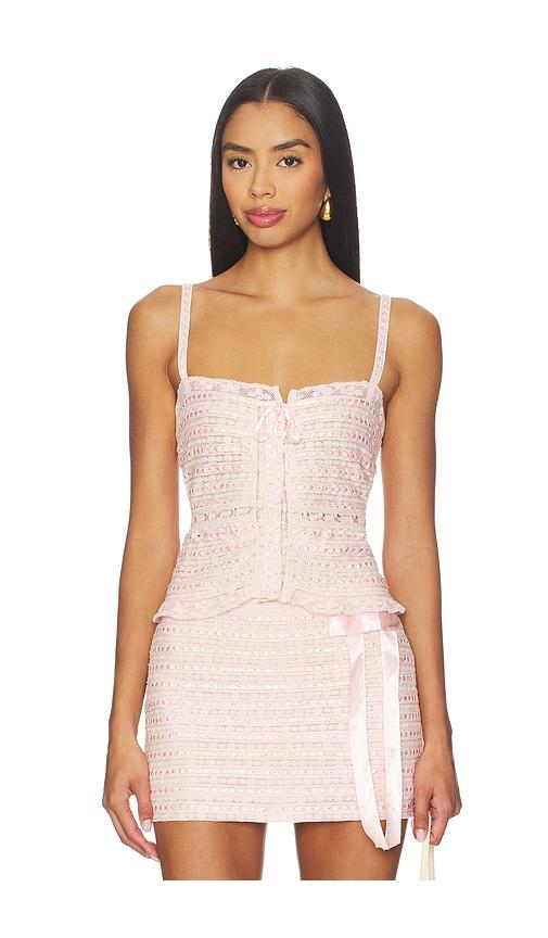 LoveShackFancy Niraya Cami in Pink by LOVESHACKFANCY