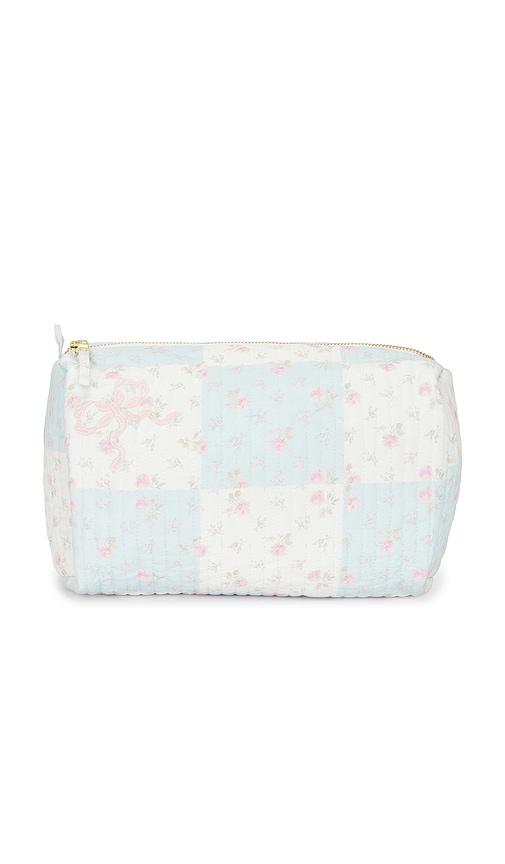 LoveShackFancy Octavia With Bow Bag in Baby Blue,White by LOVESHACKFANCY