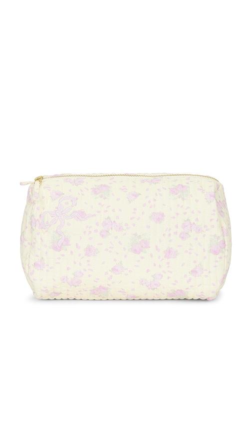 LoveShackFancy Octavia With Bow Bag in Cream,Lavender by LOVESHACKFANCY