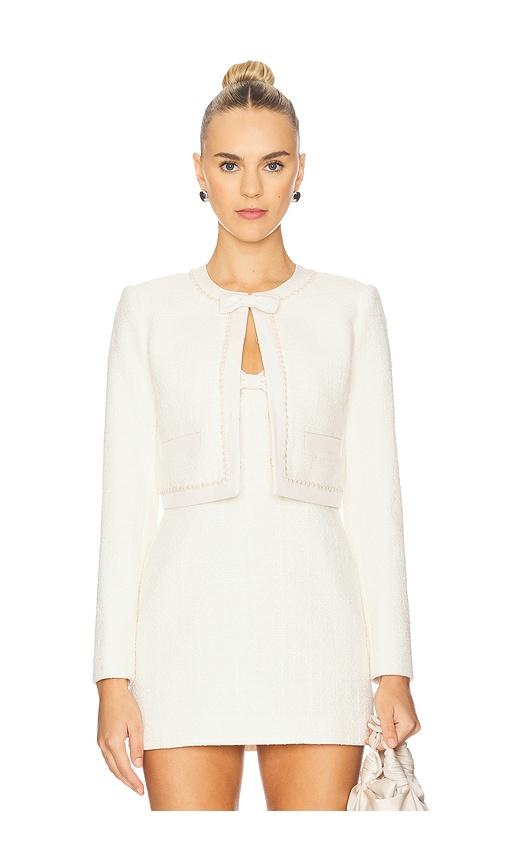 LoveShackFancy Ralphette Jacket in Cream by LOVESHACKFANCY