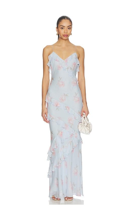 LoveShackFancy Rialto Dress in Baby Blue by LOVESHACKFANCY