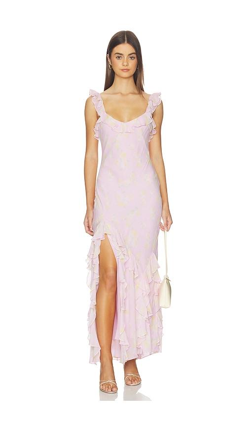 LoveShackFancy Roseline Dress in Rose by LOVESHACKFANCY
