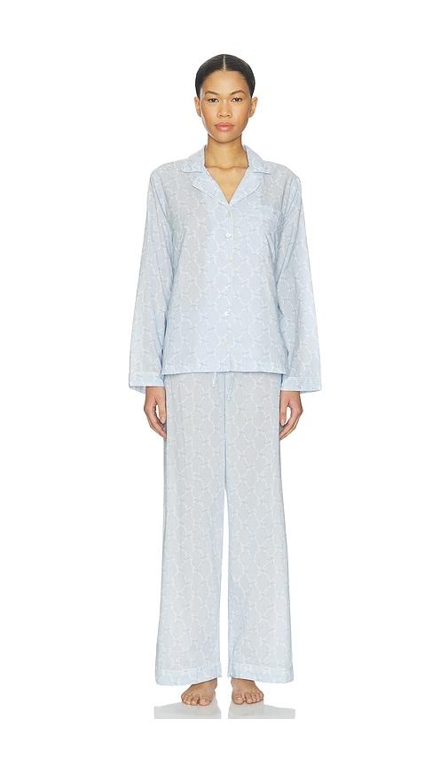LoveShackFancy Sana PJ Set in Baby Blue by LOVESHACKFANCY