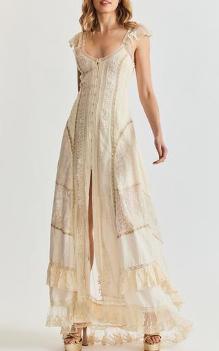 LoveShackFancy - Saskia Lace-Trimmed Cotton Maxi Dress - Off-White - L - Moda Operandi by LOVESHACKFANCY LoveShackFancy - Saskia Lace-Trimmed Cotton Maxi Dress - Off-White - L - Moda Operandi by LOVESHACKFANCY