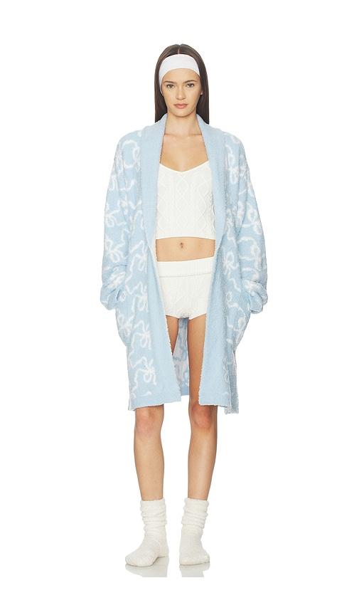 LoveShackFancy Teddy Indie Robe in Baby Blue by LOVESHACKFANCY