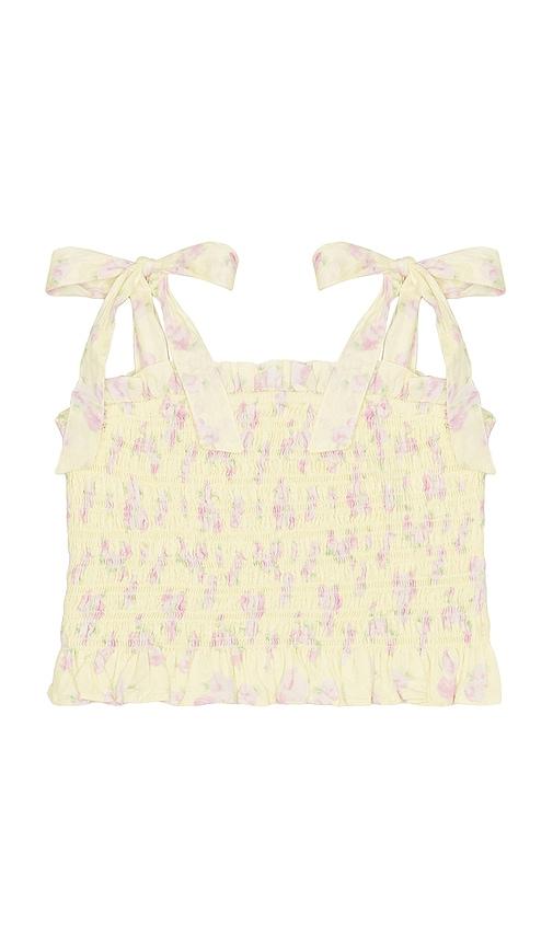 LoveShackFancy Tween Merrinelle Top in Lemon by LOVESHACKFANCY