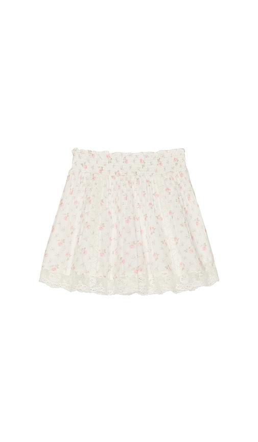 LoveShackFancy Tween Solena Skirt in Ivory by LOVESHACKFANCY