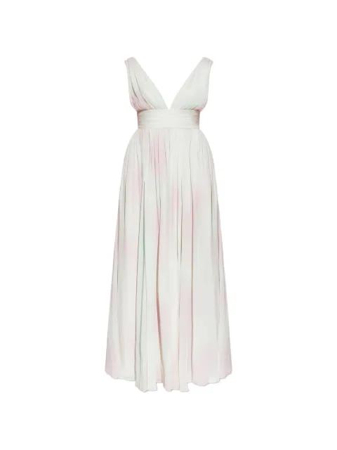 Madeleine V-neck slit maxi dress by LOVESHACKFANCY