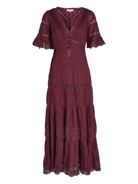 Marlowe lace-detail midi dress by LOVESHACKFANCY