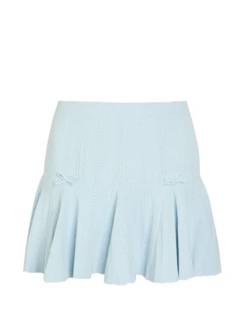 Meryl bow-detail mini skirt by LOVESHACKFANCY