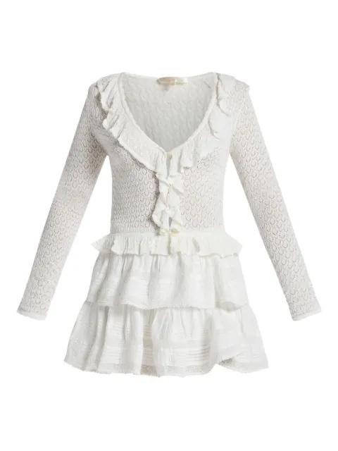 Nilah ruffled mini dress by LOVESHACKFANCY