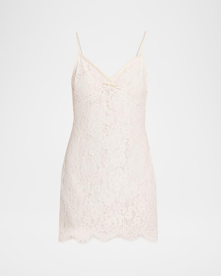 Petaline Lace Mini Dress by LOVESHACKFANCY