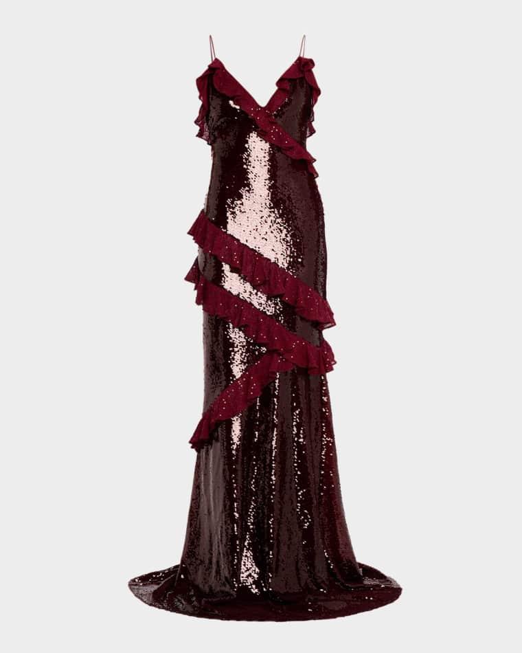 Rialto Sequined Maxi Dress by LOVESHACKFANCY