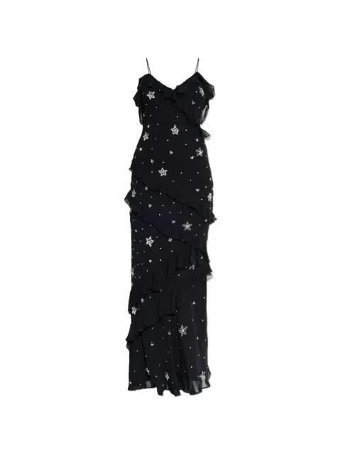 Rialto ruffled star-embellished  maxi dress by LOVESHACKFANCY