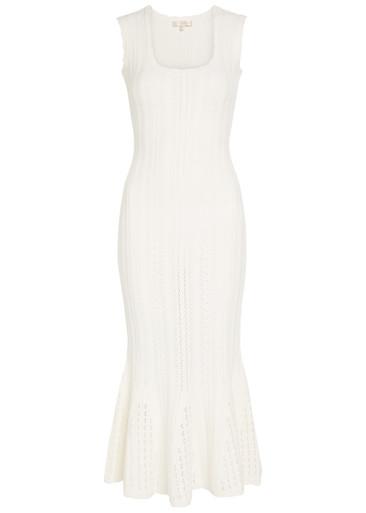 Tayleen pointelle-knit midi dress by LOVESHACKFANCY