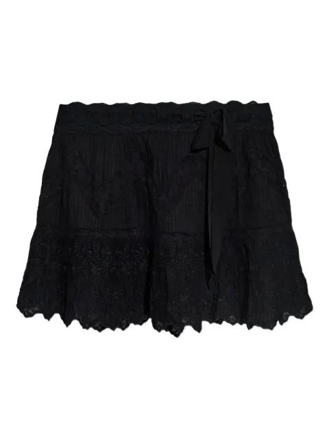 embroidered ruffled skirt by LOVESHACKFANCY