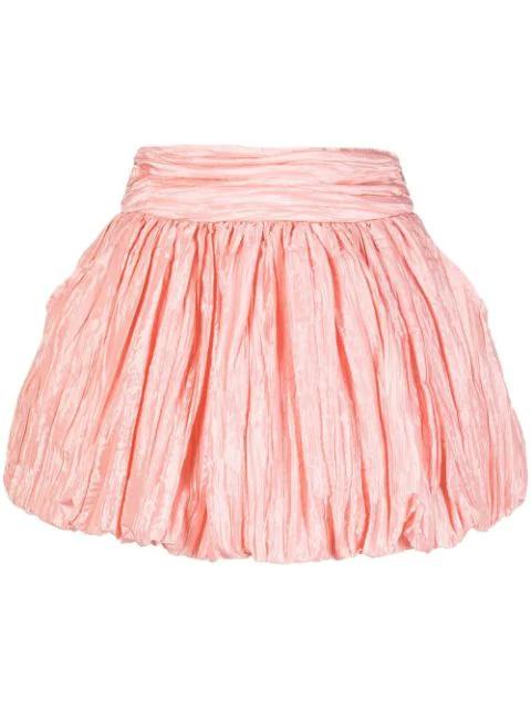 gathered-detail mini skirt by LOVESHACKFANCY