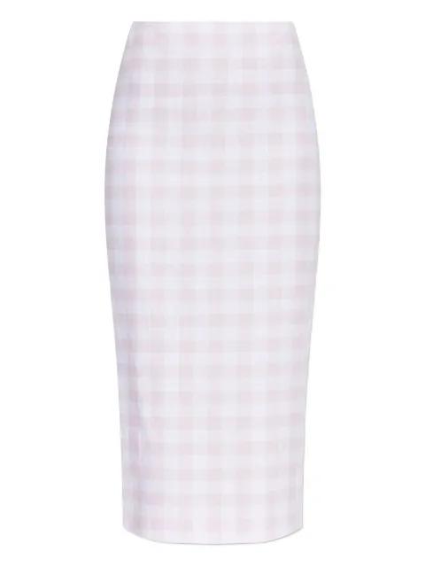 gingham midi skirt by LOVESHACKFANCY
