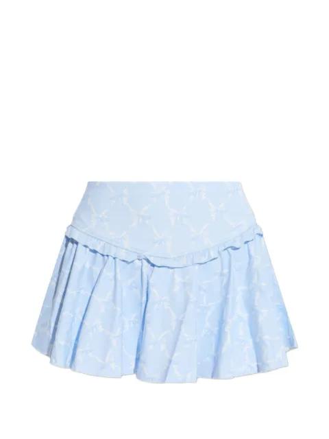 ruffled bow skirt by LOVESHACKFANCY