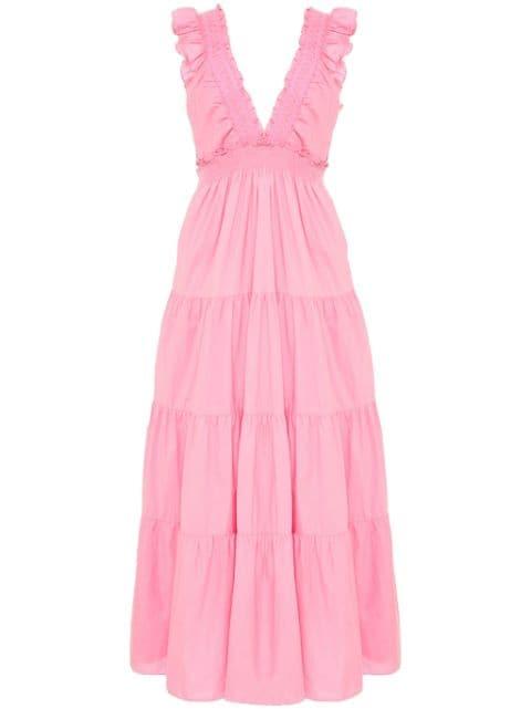 ruffled maxi dress by LOVESHACKFANCY