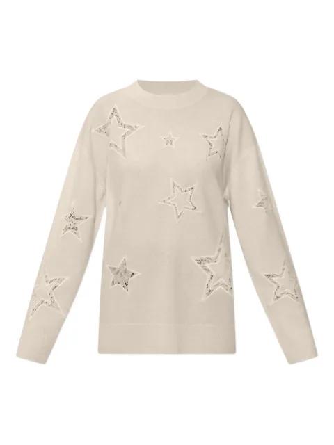 star-lace sweater by LOVESHACKFANCY