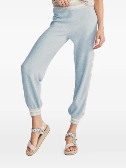 striped-trim track pants by LOVESHACKFANCY