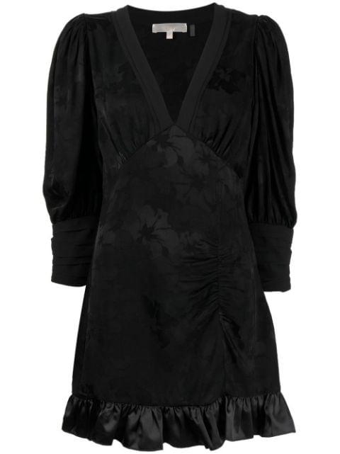 v-neck ruffled-hem dress by LOVESHACKFANCY