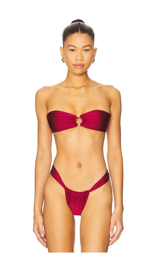 lovewave The Helena Top in Burgundy by LOVEWAVE