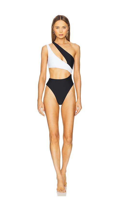 lovewave The Tenzin One Piece in Black, White by LOVEWAVE
