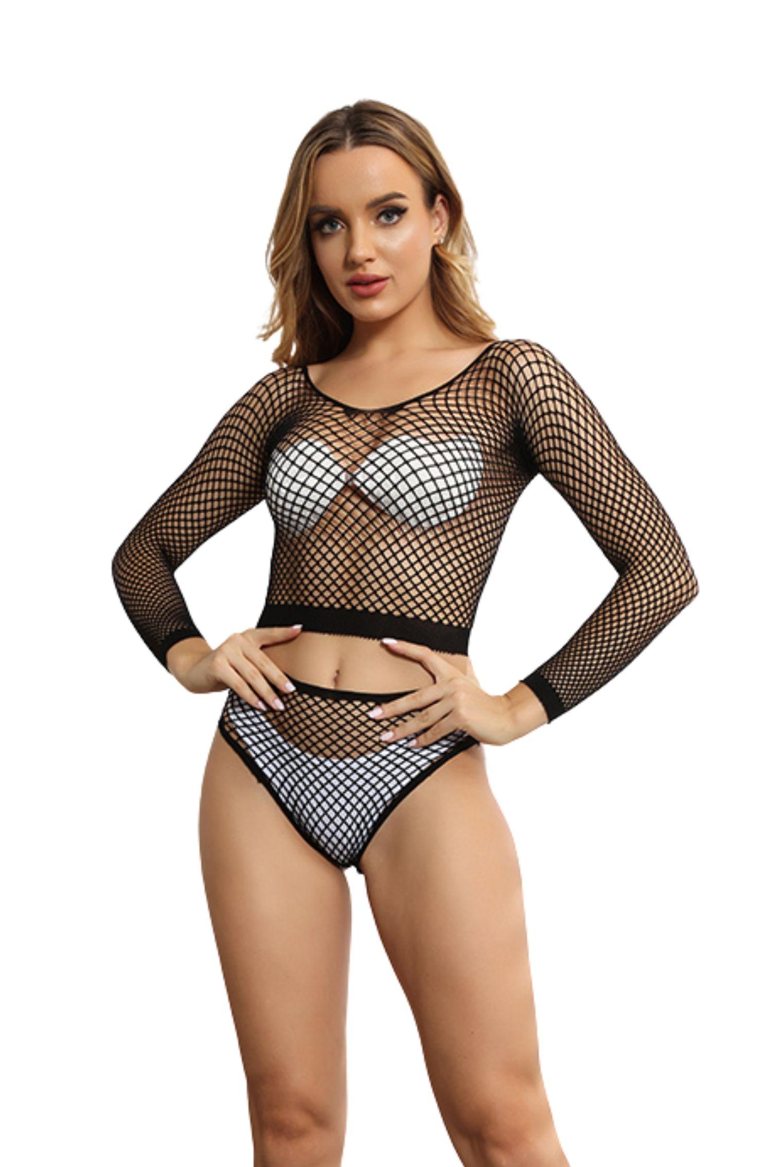 Fence Net Crop Top and Bottoms by LOVING JOY