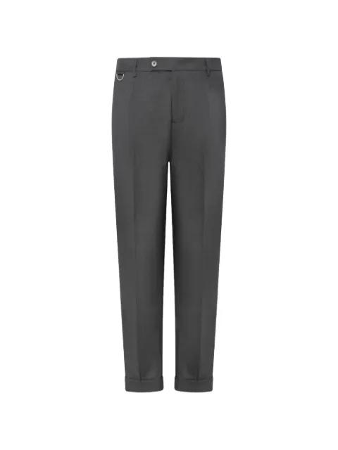 D-ring pressed-crease trousers by LOW BRAND