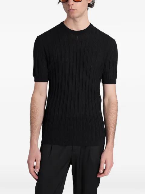 K221 ribbed-knit T-shirt by LOW BRAND