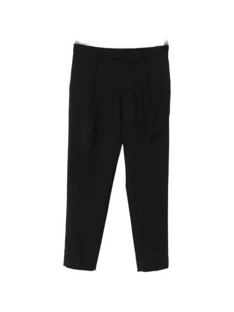 Overseas pleated elasticated-waistband trousers by LOW BRAND