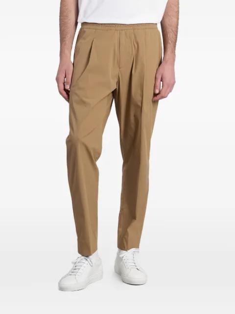 Pleated elasticated-waistband trousers by LOW BRAND