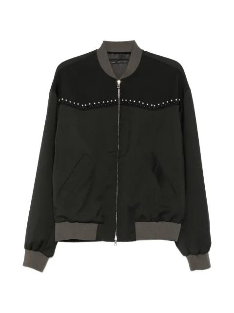 bead-embellished bomber jacket by LOW BRAND