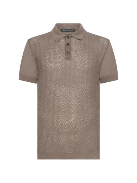 chevron-knit polo shirt by LOW BRAND